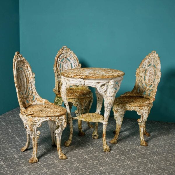 Antique Coalbrookdale Style Ornate Garden Patio Set