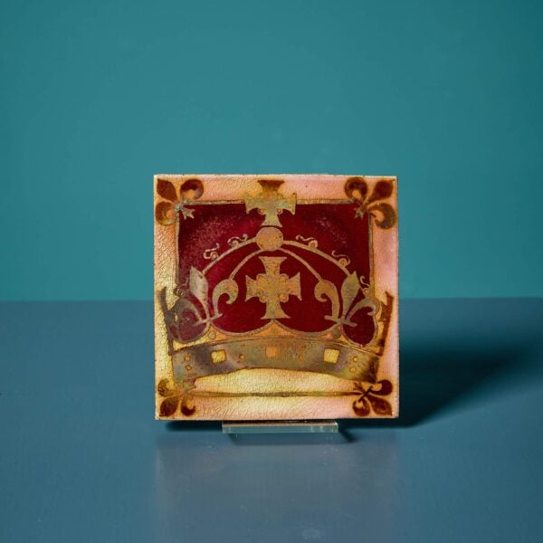 Pilkington Antique 4-inch Lustre Tile with Crown