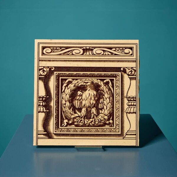 Minton & Co 8-inch Neoclassical Sepia Tile