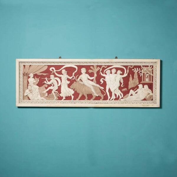 0_36469-1 Large Antique Neoclassical Plaster Wall Plaque