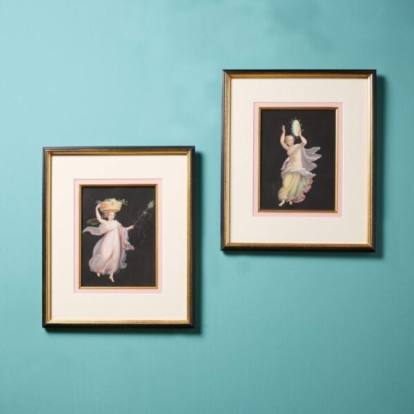 Pair of Antique Grand Tour Style Framed Paintings After Michelangelo