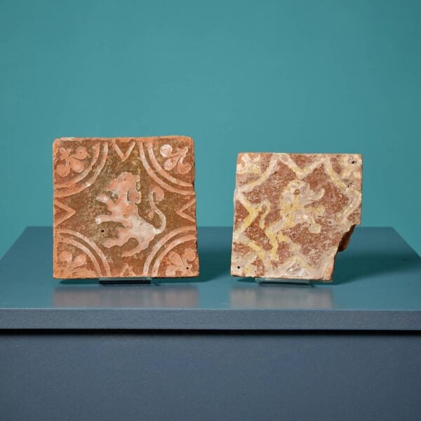 Pair of 15th Century Encaustic Medieval Tiles
