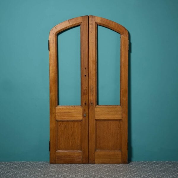 Pair of Antique Victorian Double Oak Doors for Glazing