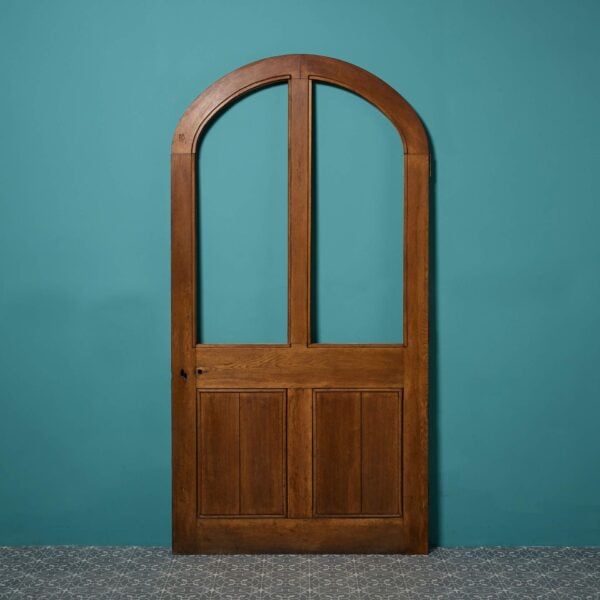 Tall Antique Arched External Oak Door for Glazing