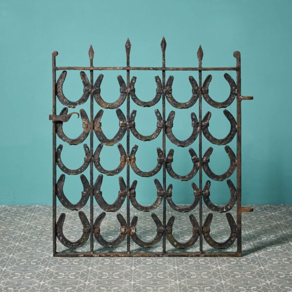 0_34622-1 Reclaimed Wrought Iron Horseshoe Garden Gate