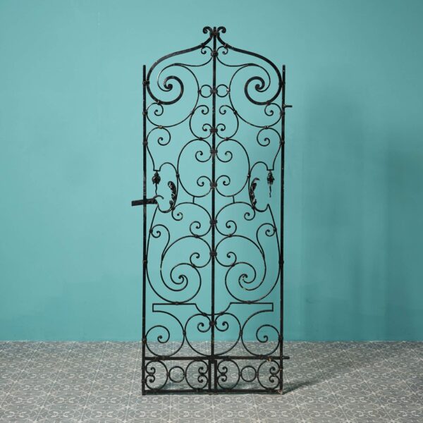 0_34638-1 Reclaimed French Narrow Wrought Iron Side Gate