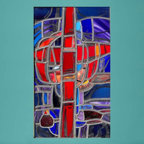 Sax Shaw (1916-2000) Contemporary Religious Stained Glass Window