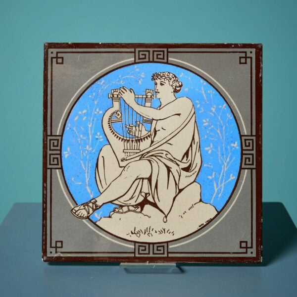 Antique Minton Tile of Musical Classical Figures by John Moyr Smith