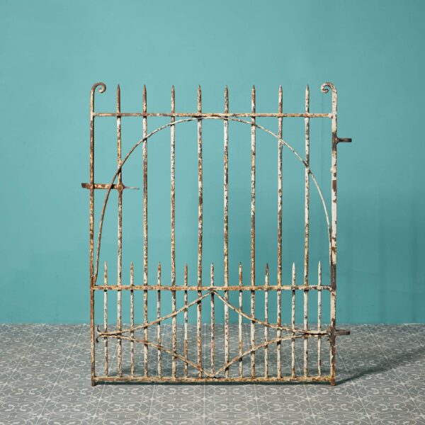 Antique Painted Victorian Wrought Iron Pedestrian Gate