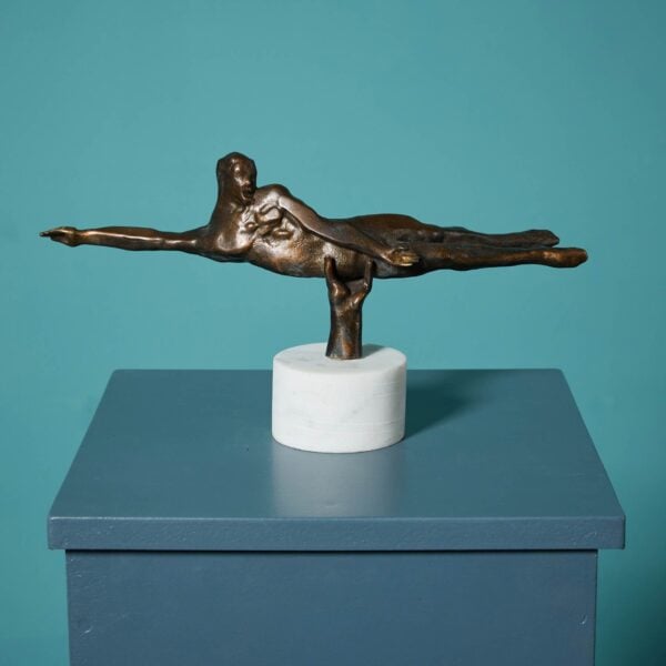 John W Mills (1933-2023) 'Male Dancer - Lift' Figurative Bronze Sculpture