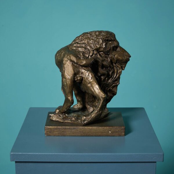 John W. Mills (1933-2023) Caged Lion Sculpture