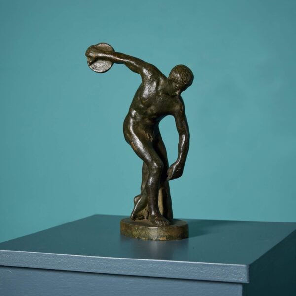 Small Bronze Sculpture of the Discobolus of Myron After the Antique