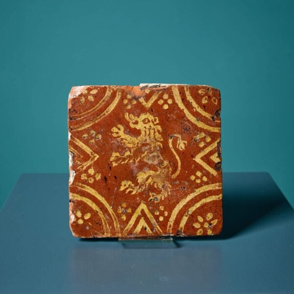 16th Century Late Medieval Heraldic Encaustic Tile