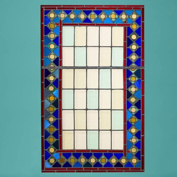 Very Large Reclaimed Medieval Style Stained Glass Window