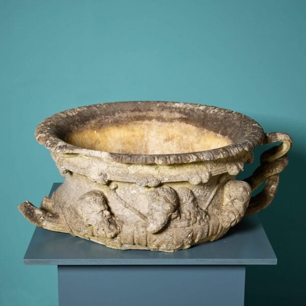 Impressive Antique Marble Fragment of Warwick Vase