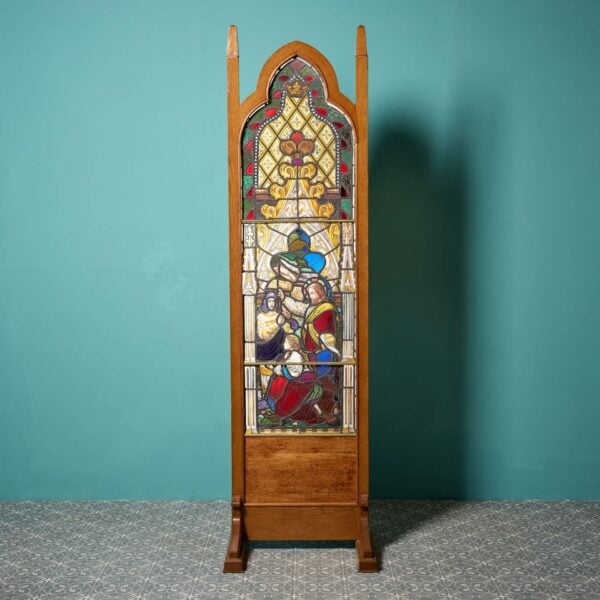 Large Reclaimed Ecclesiastical Freestanding Stained Glass Window