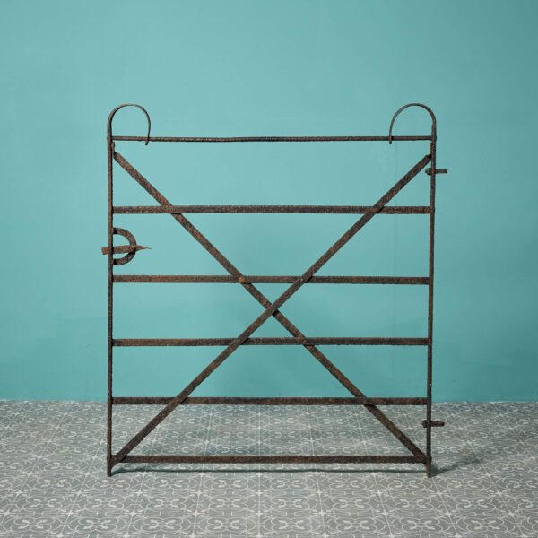 Large Georgian Wrought Iron Strapwork Garden Gate