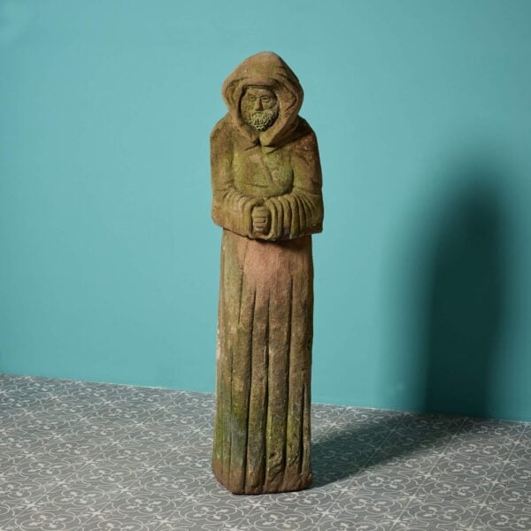 Sandstone Sculpture of Cloaked Figure