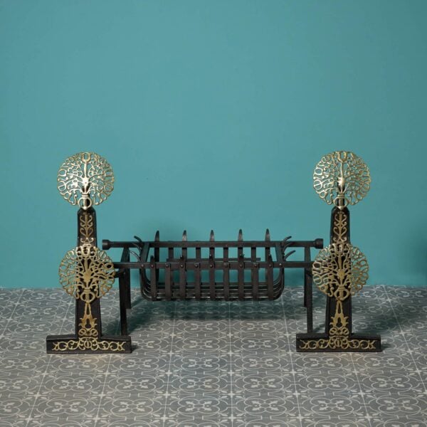 Antique Arts & Crafts Fire Grate in the Style of Ernest Gimson