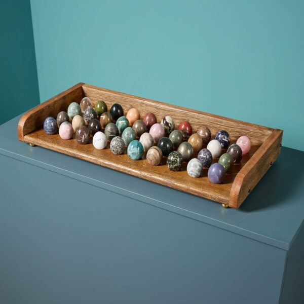 Collection of Polished Hardstone Mineral Eggs