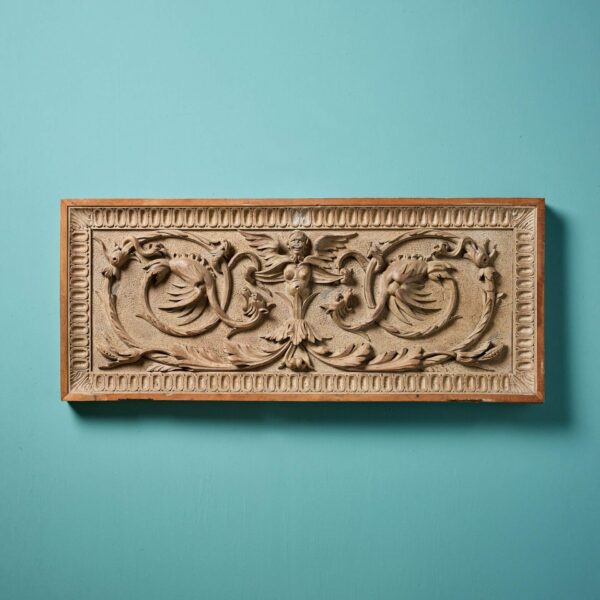 Antique Italian Carved Lime Wood Panel