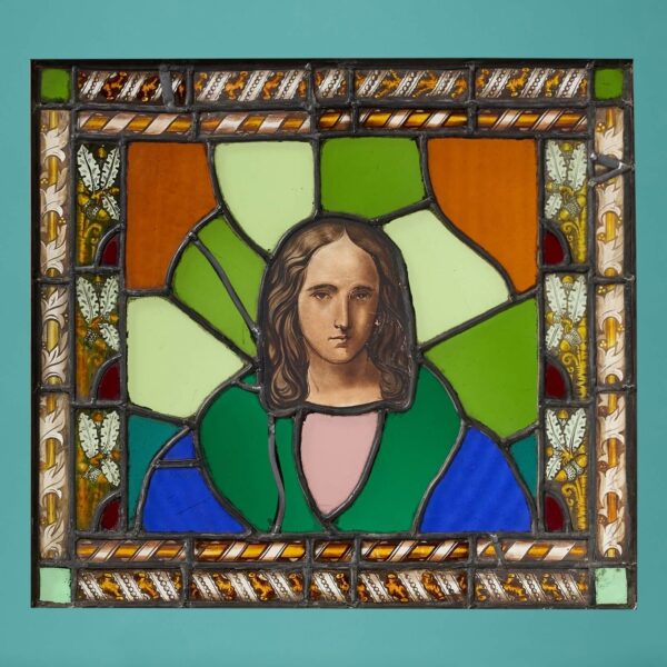 Reclaimed Ecclesiastical Abstract Stained Glass Panel