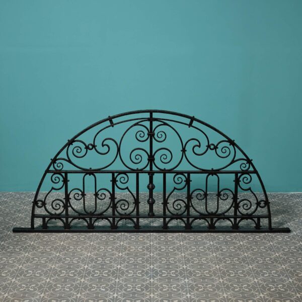 Antique Victorian Wrought Iron Demi-Arched Panel