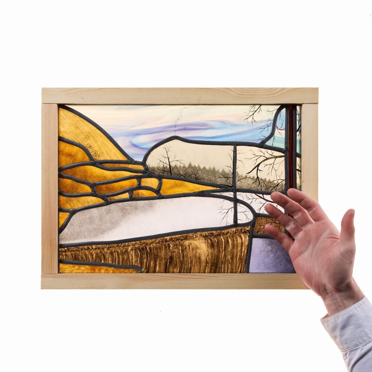 Abstract Landscape Mid-Century Stained Glass Window | UK