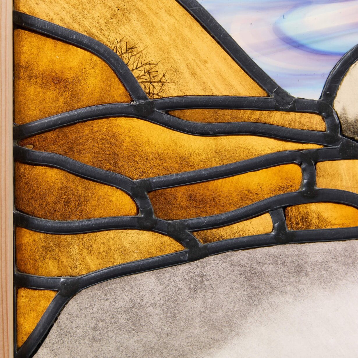 Abstract Landscape Mid-Century Stained Glass Window | UK