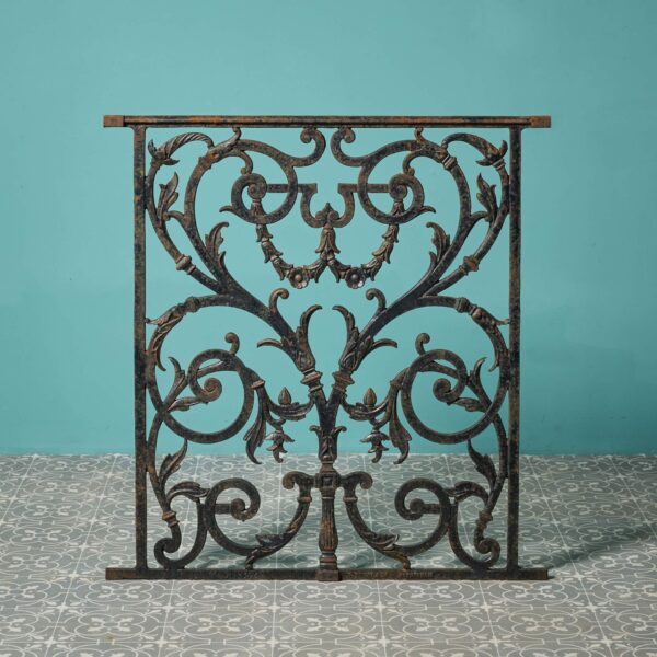 0_34556-1 Victorian Cast Iron Decorative Railing Panel