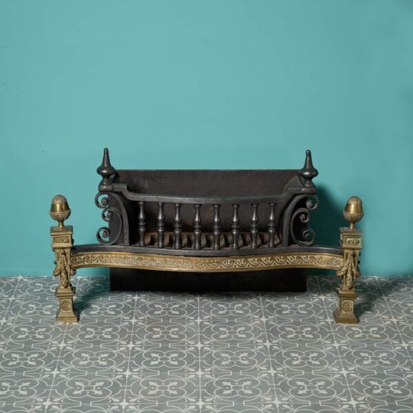 Large Antique English Georgian Fire Grate