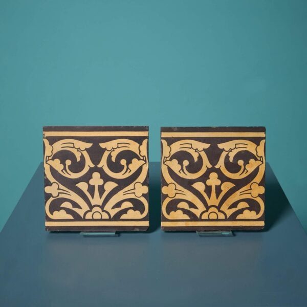 0_34724_-1 Pair of Maw & Co Encaustic Decorative Tiles