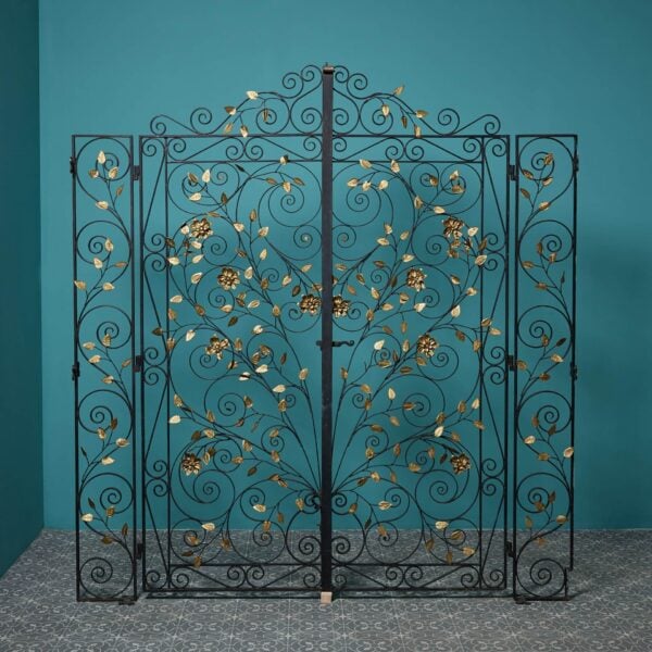 Pair of Reclaimed English Wrought Iron Garden Gates