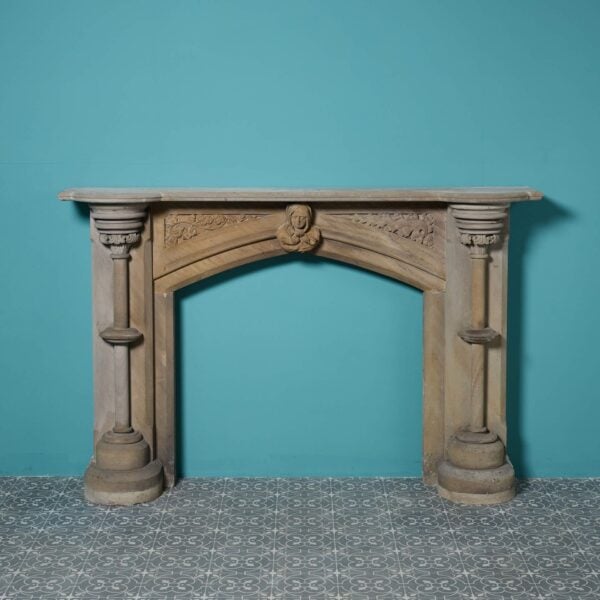Victorian Gothic Revival Sandstone Fire Surround