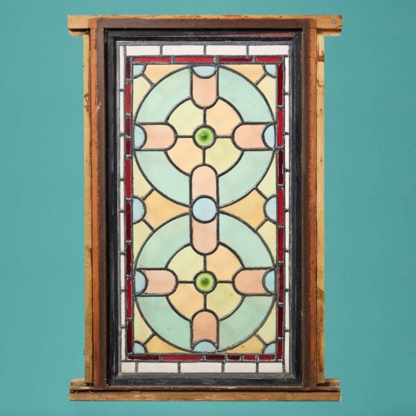 0_36927-blue Antique English Stained Glass Window