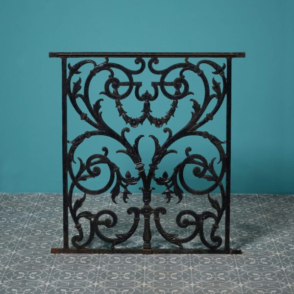 19th Century Victorian Cast Iron Decorative Railing Panel