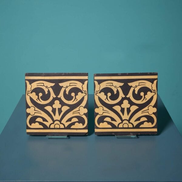 0_34726_-1 Pair of Maw & Co Encaustic Decorative Tiles