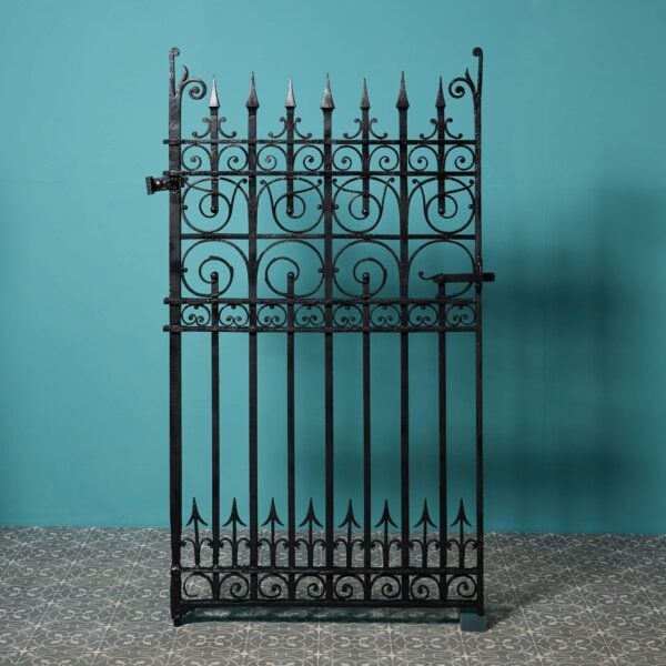 Tall Reclaimed Victorian Wrought Iron Side Gate