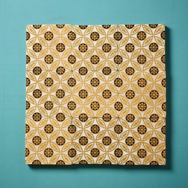 0_36828-1 Set of 9 Reclaimed Gothic Style 6-Inch Geometric Tiles