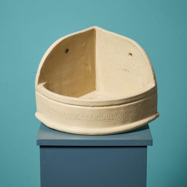 Small Antique Cane Glazed Corner Sink