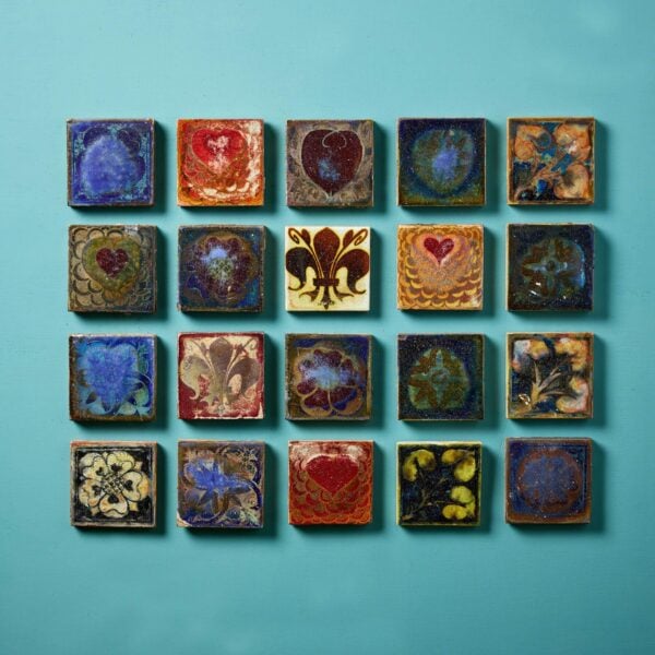 Set of 20 Pilkington Glazed Motif Tiles