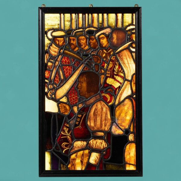 Antique Victorian Era Stained Glass Light Box