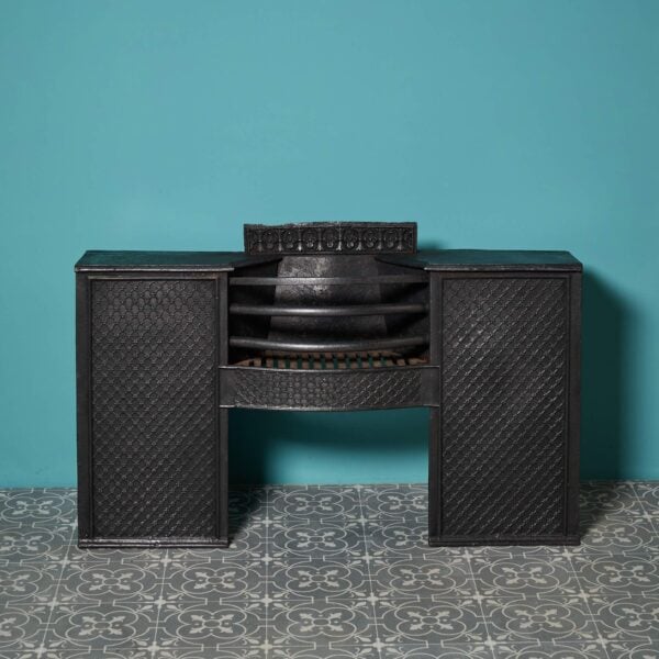 Wide 18th Century Georgian Cast Iron Hob Grate