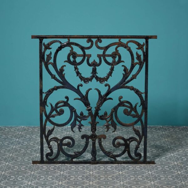 Antique Cast Iron Decorative Railing Panel