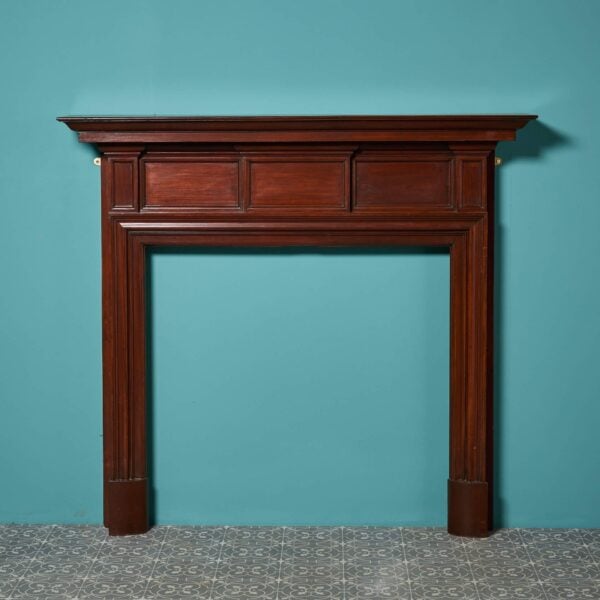 Victorian Panelled Walnut Antique Fire Surround