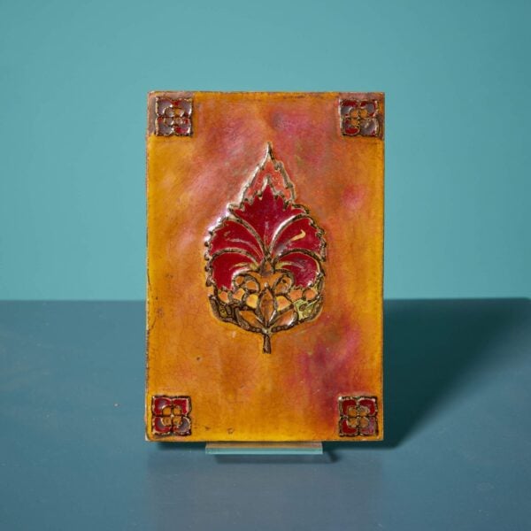 Decorative Antique Lustre Glazed Tile by Pilkington & Co