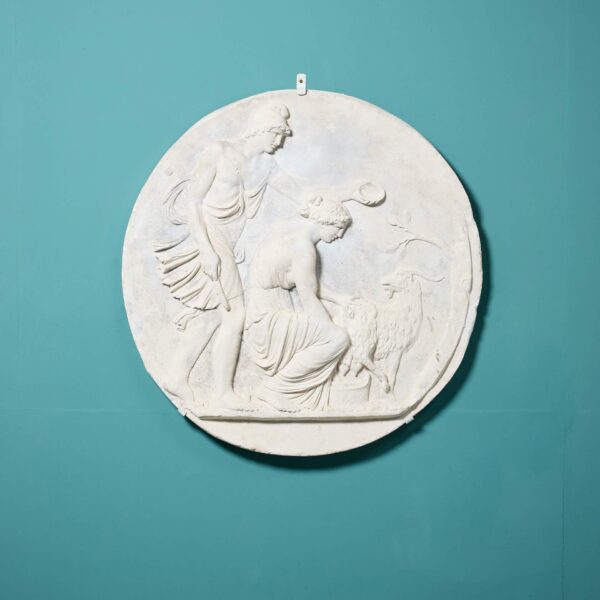 0_34932-1 Neoclassical Style Plaster Wall Roundel After Canova