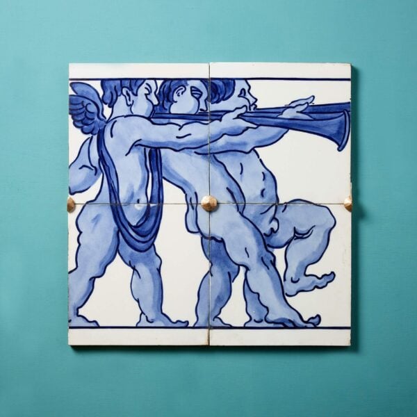 0_UKH10002 Minton Hollins Antique Tiled Frieze Panel with Cherubs