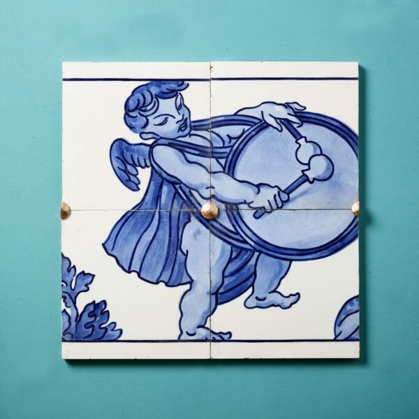 0_UKH9978 Antique Renaissance Style Tiled Frieze Panel by Minton Hollins