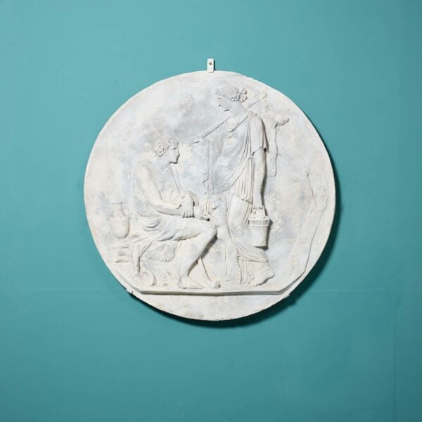 0_37023-1 After Canova Large Neoclassical Style Plaster Wall Roundel